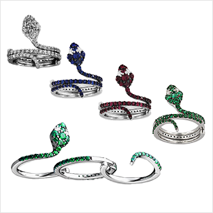 UNO E TRINO MAGIC SERPENTI RING